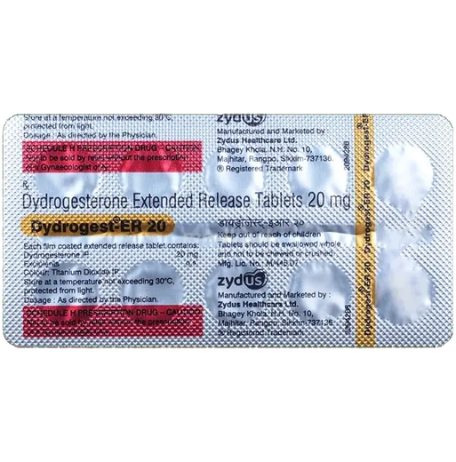 dydrogest er 20mg tablet 10's